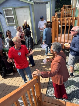 CM Lewis a the Tiny Home Village