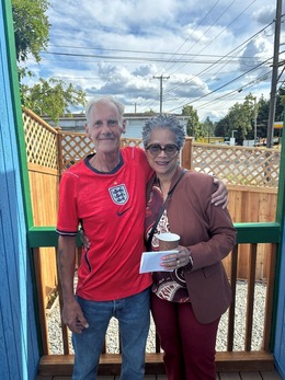 CM Lewis with member of the Nickelsville Brighton House Village