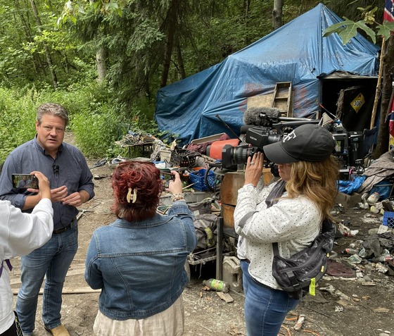 homeless encampent