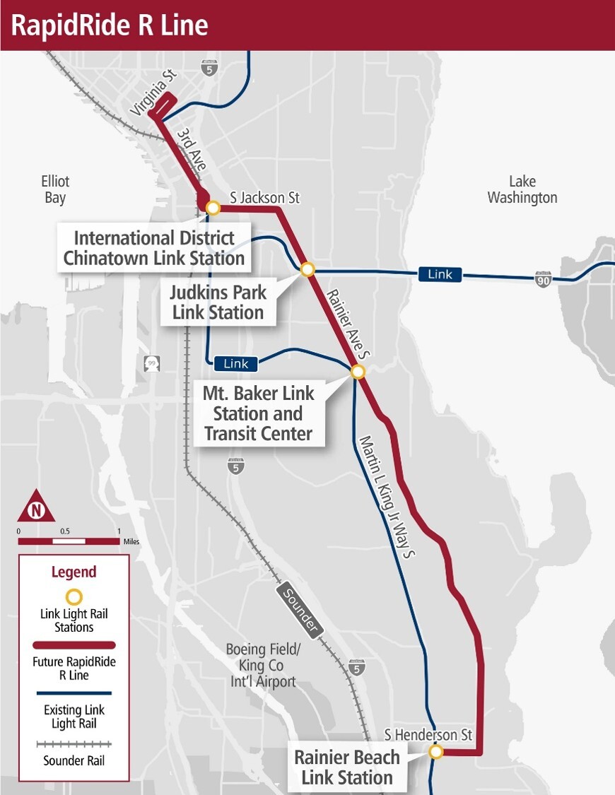 Rapid R-Line Route Map