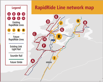 RapidRide Line network Map