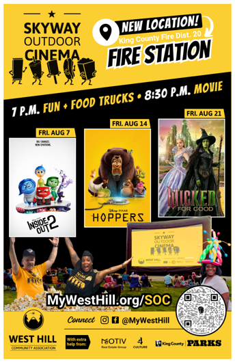 Skyway West Hill Movie Night Flyer