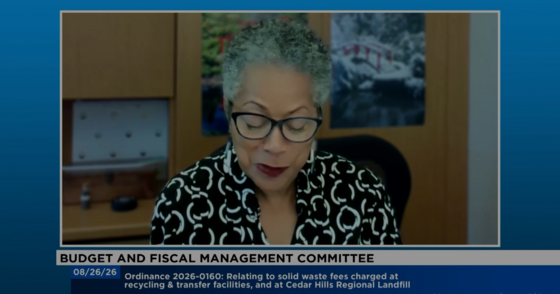 CM Lewis during Budget Committee