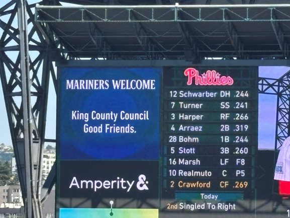 Mariners vs Phillies game