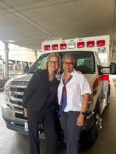 Harborview CEO Somer Kleweno Walley and Councilmember Lewis 