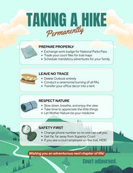 Retirement - Taking a Hike Sign