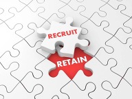 Puzzle Piece with Recruit and Retain