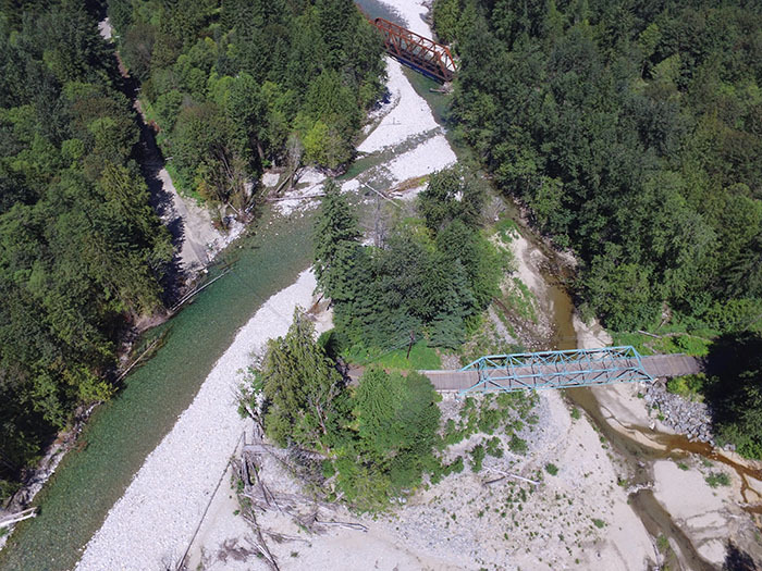 Lower Miller River aerial photo