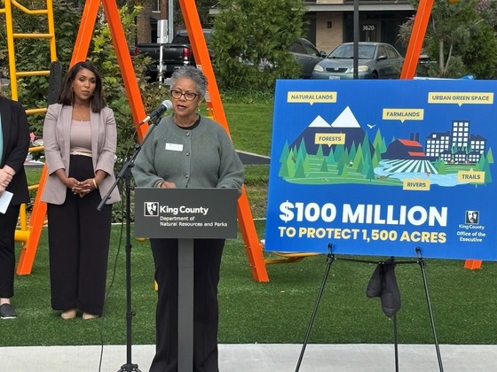 CM Lewis welcomes everyone to Cheryl Chow Park