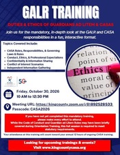 Flyer for GALR Training