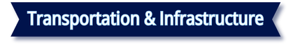 Transportation & Infrastructure in a blue ribbon