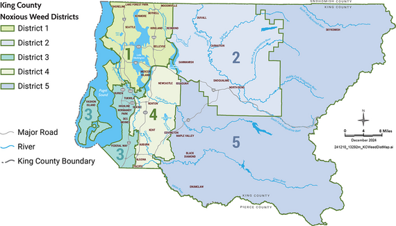 Map of noxious weed board districts