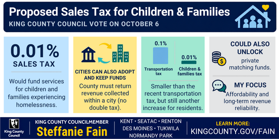 Proposed Sales Tax for Children & Families of .01% on October 6