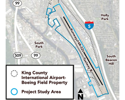 Map of project area for airport