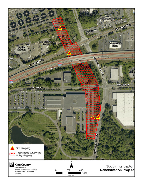 Map of worksite