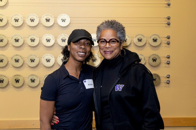 Councilmember Lewis and her daughter, Achijah, attending the University of Washington vs University of Minnesota football game on September 26th.