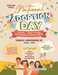 Flyer for National Adoption Day