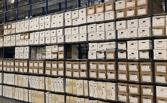 Records Management boxes shelves
