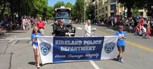 Kirkland PD in the parade