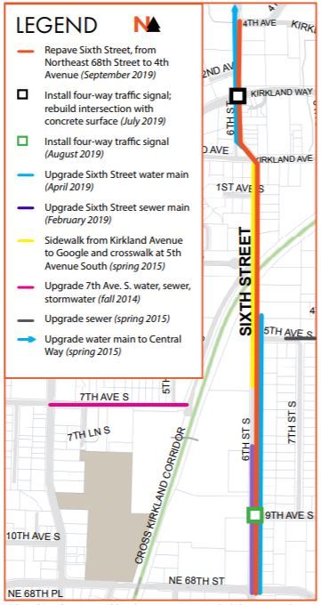 Map of 6th Street Construction project