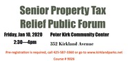 senior property tax forum