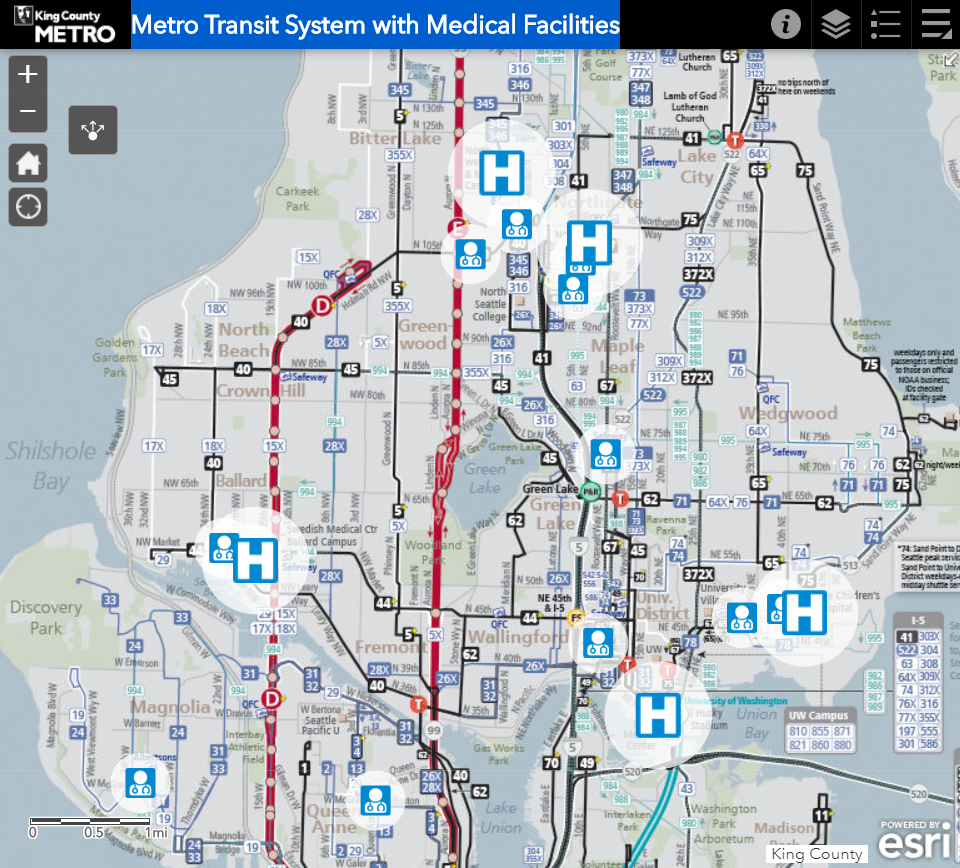 Metro medical need bus route map image