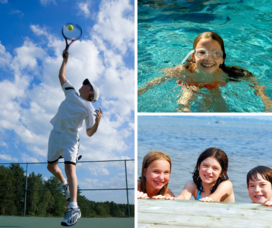 2021 Tennis & Swim Camp Hiring Flyer Collage