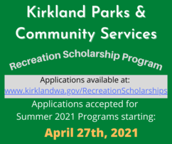 Recreation Scholarships Flyer Image