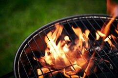 grill with open flame