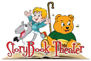 kid and bear sitting on a book