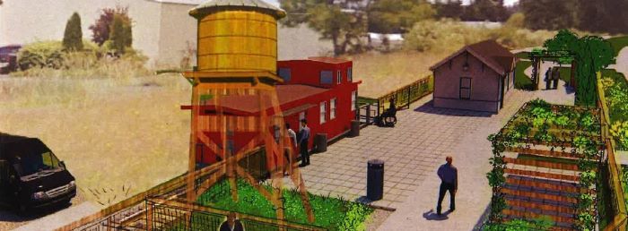 rendering of plan for Feriton Spur Park