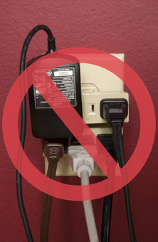 Overloaded Electrical Outlets Fire Hazard