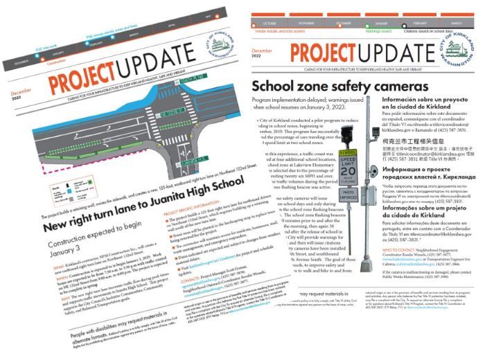school zone safety camera project update cover