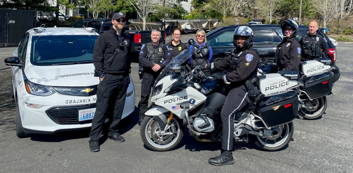 Police Officers with Motorcycles