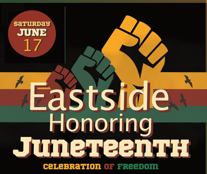 Eastside Honoring Juneteenth poster 2023