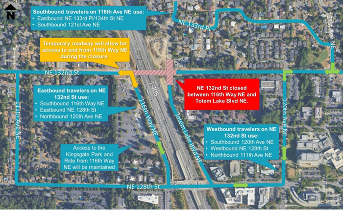 132nd Two Week Closure Aug 18 Sept 4 Detour Map