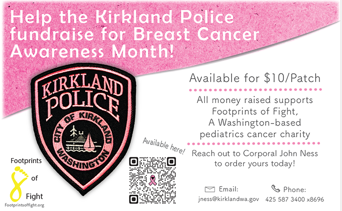Kirkland Police Pink Patch 2023