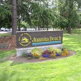 Juanita Beach Sign