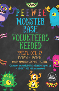 Monster Bash Volunteers Needed