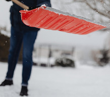 Snow shoveling vertical crop