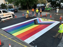 Pride crosswalk repair