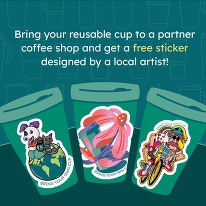 BYOC Bring Your Own Cup Campaign Artist Stickers