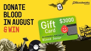 BloodWorks blood donation august gift card contest