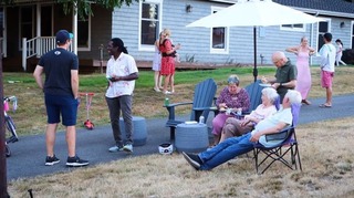 neighbors gather and discuss preparedness