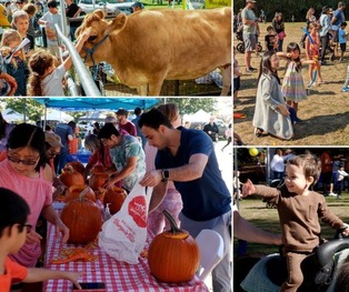 people enjoying the harvest festival