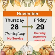 WM no service thanksgiving