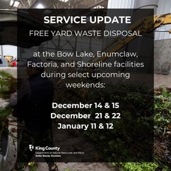 King County Solid Waste free yard waste weekends