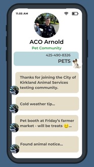 pet text with ACO Arnold