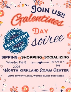 Galentines Day Soiree info flyer 2025