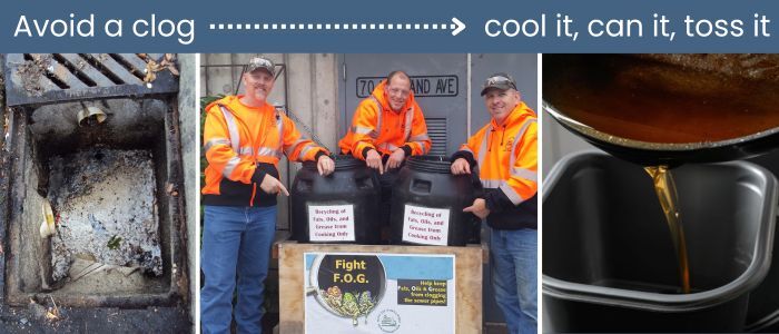 fats oil grease fog collage banner